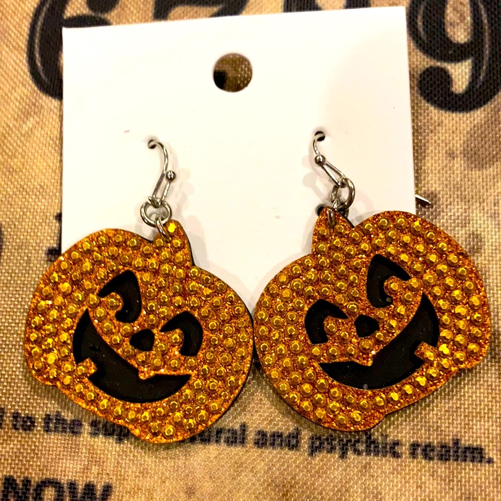 🎃 JACK-O-LANTERN HALLOWEEN PUMPKIN EARRINGS